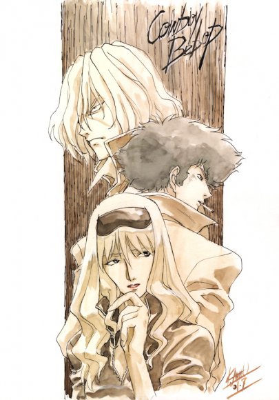 Faye & Spike & Julia (Cowboy Bebop)