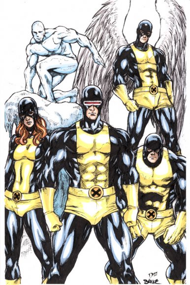 Marvel Girl (Jean Grey), Cyclops, Iceman, Angel and Beast