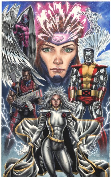 X-Men - Jean Grey, Storm, Archangel, Colossus, Bishop, Iceman