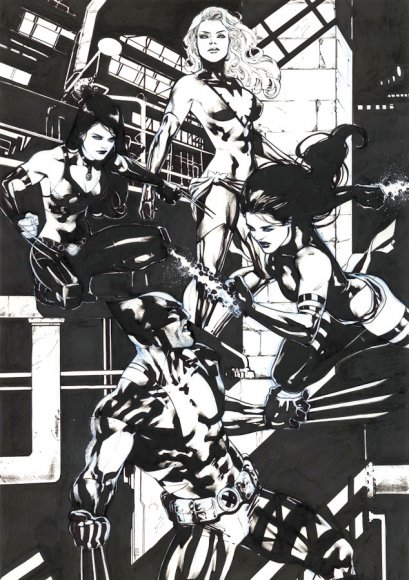 Phoenix, Psylocke, X-23 and Wolverine