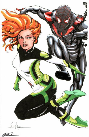 Young Jean Grey & Spider-Man (Miles Morales)