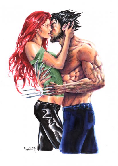 Jean Grey (Phoenix) & Logan (Wolverine)